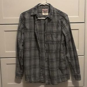 Button down plaid shirt